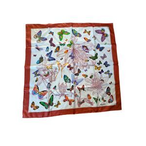 Fiorio colorful silk butterfly scarf